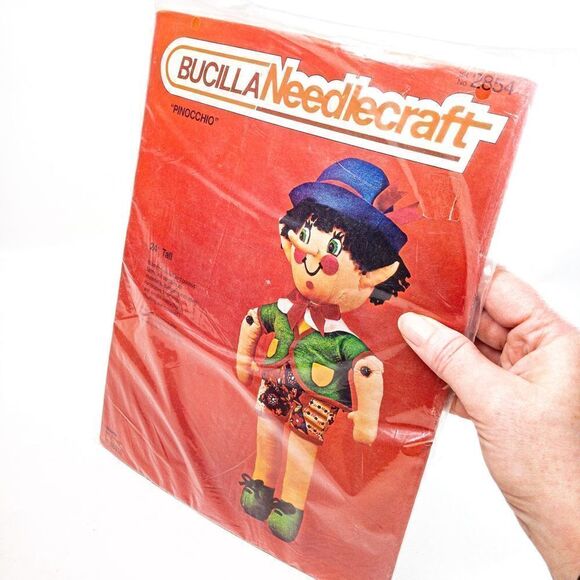 NOS Vintage Pinocchio Needlecraft Kit Bucilla Sewing Craft - Picture 6 of 7